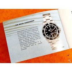 Rolex Submariner, Sea Dweller booklet manual english 1987 Submariner watches 5513 , 16800, 16803, 16808, Sea Dweller 16660 