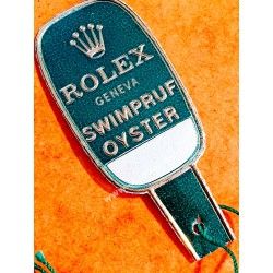 Vintage Rolex Watch Paper Hang Green Oyster Geneva Swimpruf Tag 1950s 1960s 1970s 60s 70s 50s rare Accessory