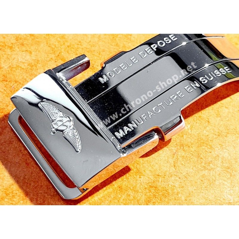 Breitling Steel 18mm polished folding Deployment clasp Men's Buckle A18D.1 Chronomat airBorne 41,Chronomat