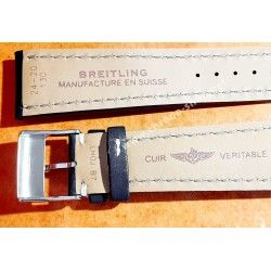 Breitling 441X 24-20mm Cuir Marron Brun Montre Navitimer 46mm Homme Bracelet Veau 130-80