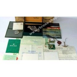 ROLEX ACCESSOIRE PORTE DOCUMENT, PORTEFEUILLE EN CUIR VERT POUR CARTES, GARANTIES, NOTICES MONTRES REF 100.00.41