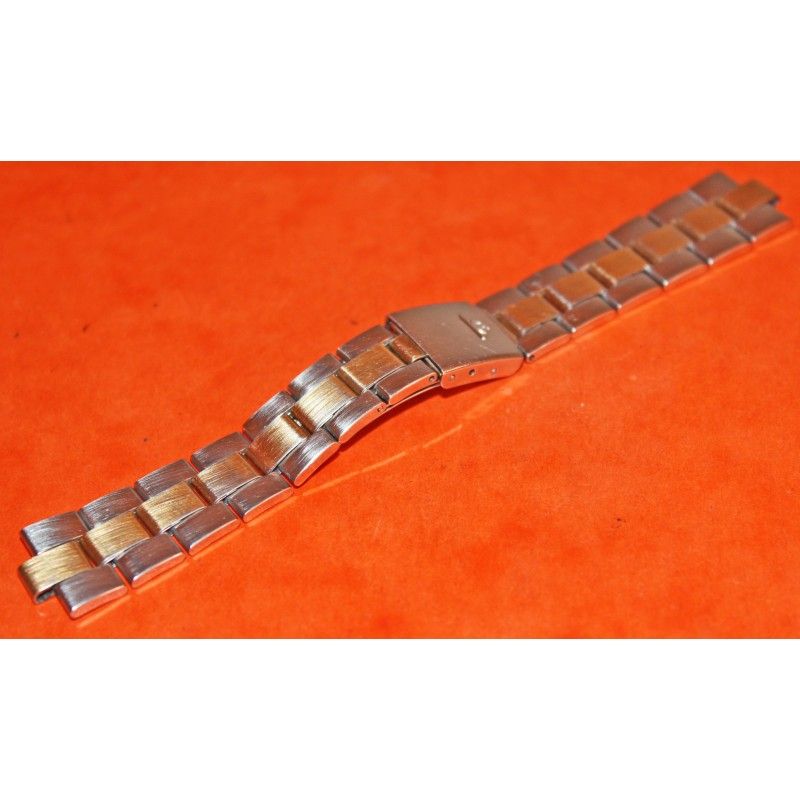 BRACELET PLAQUE OR / ACIER MONTRES BAUME ET MERCIER 17MM 