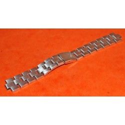 AUTHENTIQUE VINTAGE BRACELET ACIER MONTRES BAUME ET MERCIER 17MM 