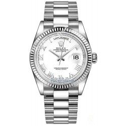 Rolex Genuine 18K White Gold President Daydate heavy Link with screw bracelet 16mm 118209, 118239, 18049, 18039