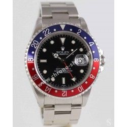 ROLEX 90's ROUGE & BLEU INSERT GRADUE 24H LUNETTE MONTRES GMT MASTER 16700,16710,16760 COULEUR PEPSI