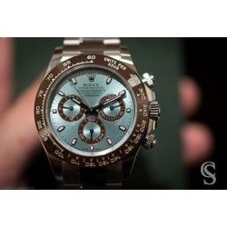 Rolex Rare jeu Aiguilles chromalight montres Rolex Daytona Platine, Platinium Ref 116506 LN 50th Anniversaire