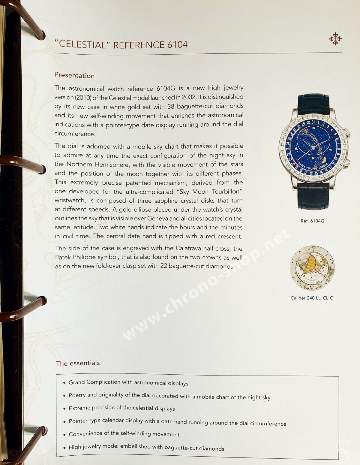 PATEK PHILIPPE PROFESSIONAL BOOK CATALOG SALES,HISTORY,TECHNICAL