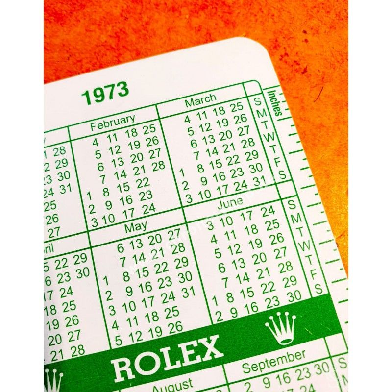 Rolex Goodie accessorie vintage Calendar, calendario Wristwatches all models Date year Circa 1966-1967