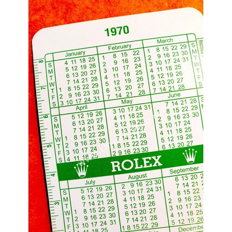 ROLEX RARE COLLECTION CALENDRIER CARTE MONTRES VINTAGES ROLEX 1973-1974