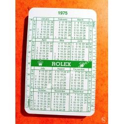 Rolex Goodie accessorie vintage Calendar, calendario Wristwatches all models Date year Circa 1975-1976