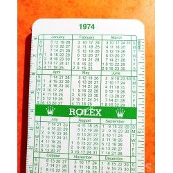 Rolex Goodie accessorie vintage Calendar, calendario Wristwatches all models Date year Circa 1975-1976