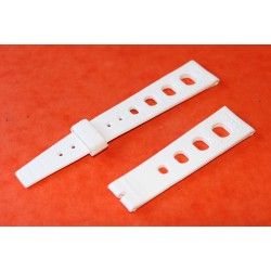 White 70's Rolex Daytona 16520, 116520, 116528, 116523, Racing 20mm Tropic strap round holes