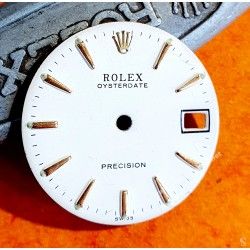 ROLEX VINTAGE RARE ACCESSOIRE CADRAN BLANC MONTRES OYSTERDATE PRÉCISION Ø24mm