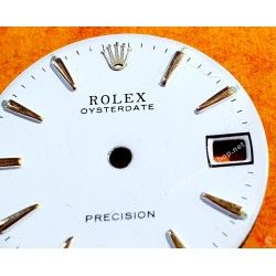 ROLEX VINTAGE RARE ACCESSOIRE CADRAN BLANC MONTRES OYSTERDATE PRÉCISION Ø24mm