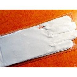 OMEGA rare authentique paire de gants bijouterie de showroom,vitrine,boutique couleur blanc Taille M