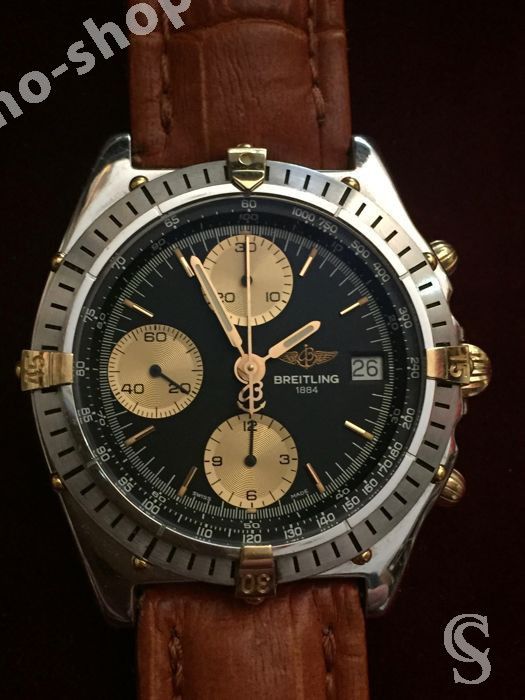 BREITLING CENTER-SWEEP CHRONOGRAPH YELLOW GOLD FINISH SECOND HAND 12MM BH11
