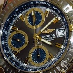 BREITLING GENUINE 16mm CENTER-SWEEP CHRONOGRAPH YELLOW GOLD FINISH SECOND HAND FOR SALE
