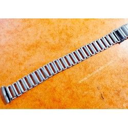 Rolex Rare Vintage Bracelet Acier Années 30-40 Bamboo, Bonklip Gay Frères 15mm Montres BubbleBack
