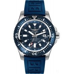 Breitling New 2013 Issue Blue Watch Rubber Diver Pro III 3 Aerospace, Chronoliner Hershey Strap 22mm OEM