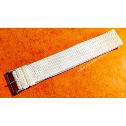 Vintage 70's Nato 22mm Watch strap Braided perlon White color wristwatches Breitling,Panerai,Rolex