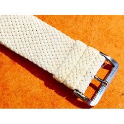 Vintage 70's Nato 22mm Watch strap Braided perlon White color wristwatches Breitling,Panerai,Rolex