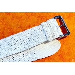 Vintage 70's Nato 22mm Watch strap Braided perlon White color wristwatches Breitling,Panerai,Rolex