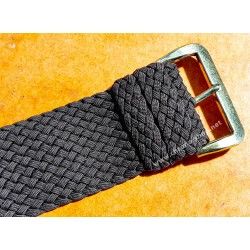 Vintage bracelet Nato Perlon tressé blanc 22mm boucle ardillon Montres IWC, Breitling, Panerai, Rolex