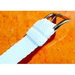 Vintage 70's Nato 20mm Watch strap Braided perlon White color wristwatches Breitling,Panerai,Rolex