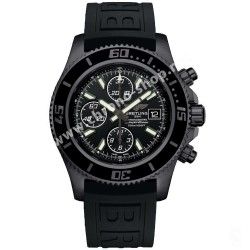 Breitling New 2013 Issue Black Watch Rubber Diver Pro III 3 Aerospace,Chronoliner Hershey Strap 22-20mm OEM