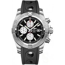 Breitling Authentique Ocean Racer Bracelet caoutchouc noir montres boucle déployante 24mm/20mm Ref 201S