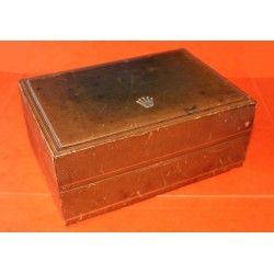 ♛♛ Rare Vintage 70's Rolex Big Box Wooden faded patina case Daytona 6239, 6262, 6263, 6241, President, DATEJUST ♛♛