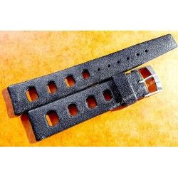 Rubber 19mm Black Holes Tropic watch strap type 1960/70s vintage dive band Heuer, Omega, Tissot, Vintages watches