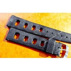 Rubber 19mm Black Holes Tropic watch strap type 1960/70s vintage dive band Heuer, Omega, Tissot, Vintages watches