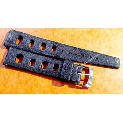 Rubber 19mm Black Holes Tropic watch strap type 1960/70s vintage dive band Heuer, Omega, Tissot, Vintages watches