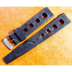 Rubber 19mm Black Holes Tropic watch strap type 1960/70s vintage dive band Heuer, Omega, Tissot, Vintages watches