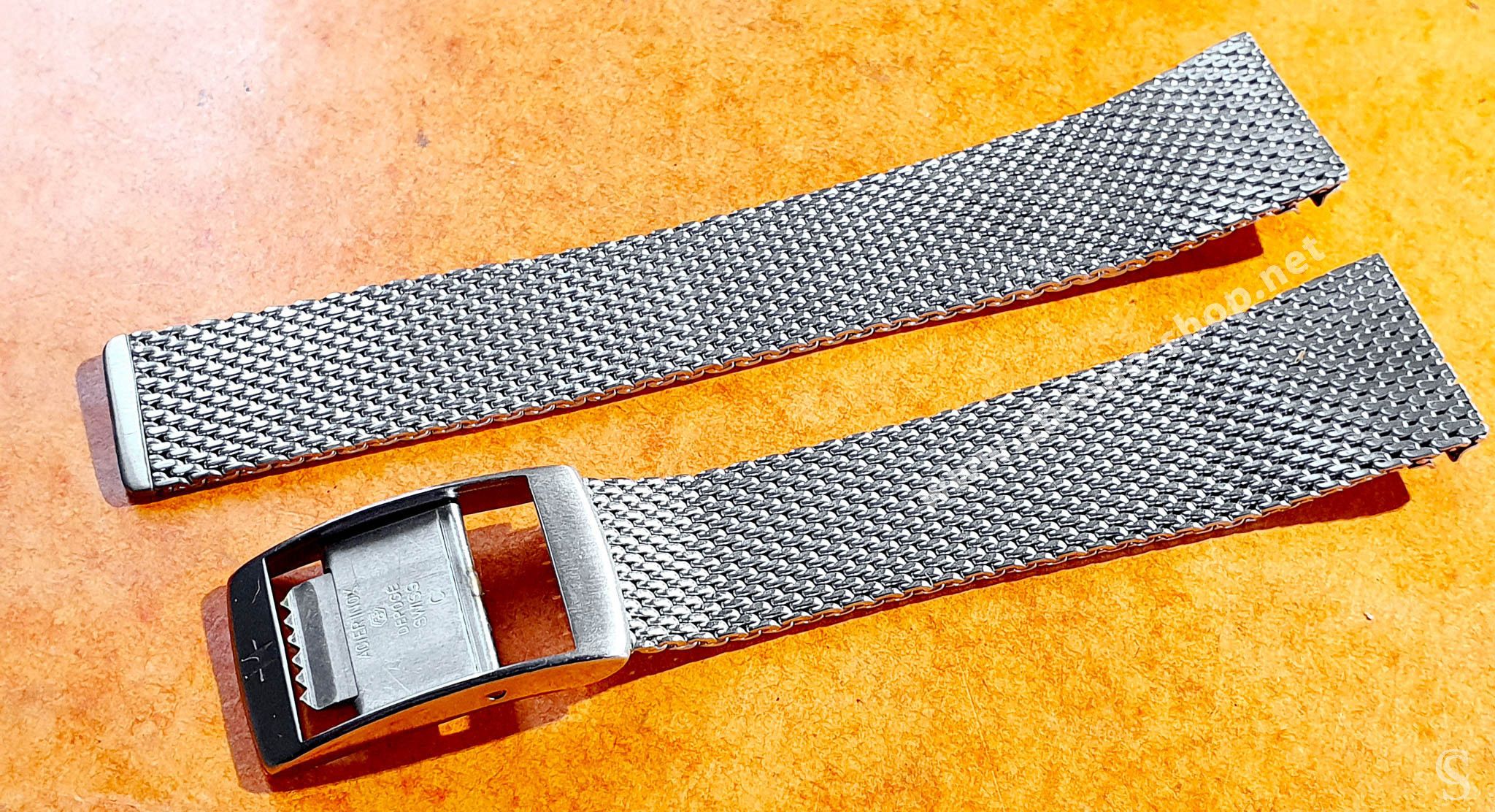 talent druk Jood HAMILTON authentic & rare vintage milanese watch strap mesh bracelet steel  for sale