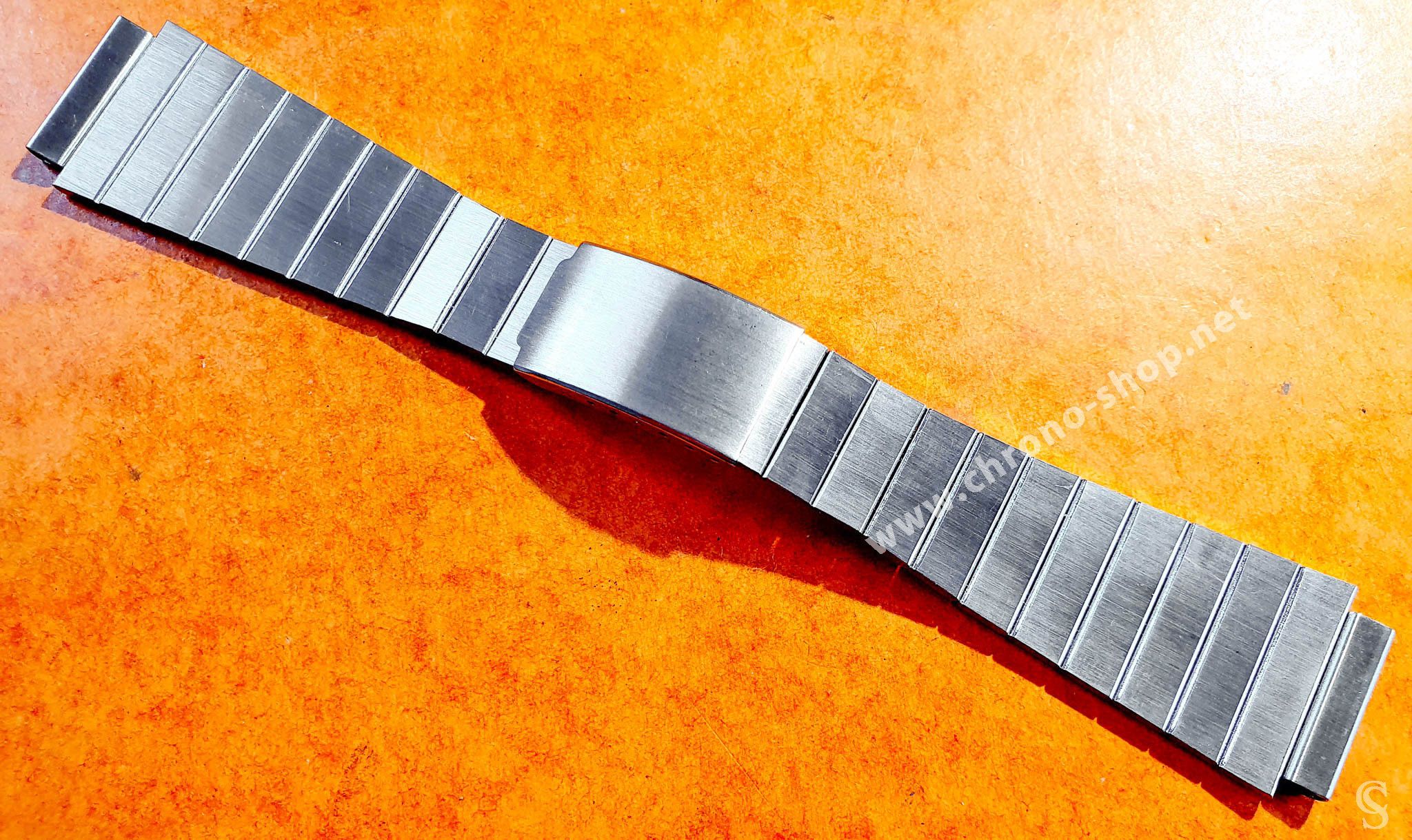 Swiss Made Rare 70 s band Ssteel Watch folded links Sport Bracelet