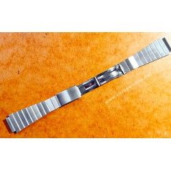 Swiss Made Rare 70's band Ssteel Watch Sport Bracelet Zenith, Longines, Heuer, 19mm ends