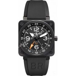 Bell & Ross Authentique Bracelet en cuir de veau de couleur noire BR-X1,BR 01,BR 03,BR03-94 DIVER