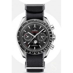 OMEGA Authentique Bracelet Nato 21mm nylon noir avec bordure grise boucle & passants acier inoxydable Ref STZ001885 32 IJF