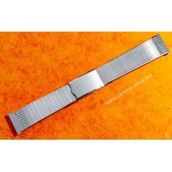 Vintage 80's Stainless Steel trapeze watch bracelet strap brushed 26mm