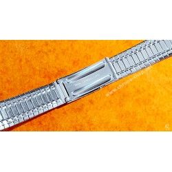 Bracelet articulé acier vintage 20mm montres anciennes Tissot,omega,Enicar,poljot,Seiko,yema,iwc