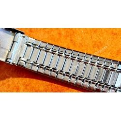 Bracelet articulé acier vintage 20mm montres anciennes Tissot,omega,Enicar,poljot,Seiko,yema,iwc