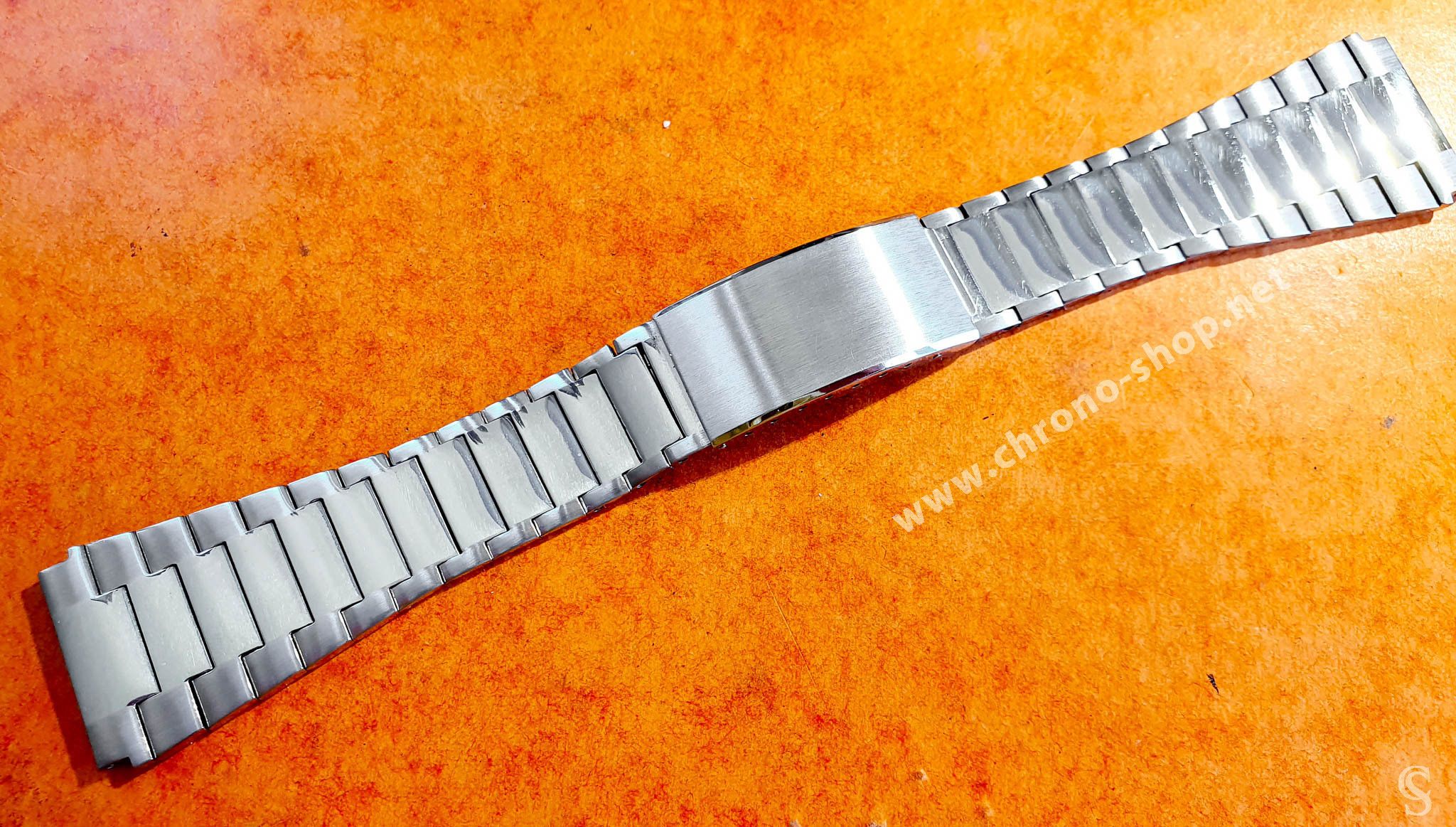 Vintage 70's Stainless Steel watch bracelet strap 22mm Omega 