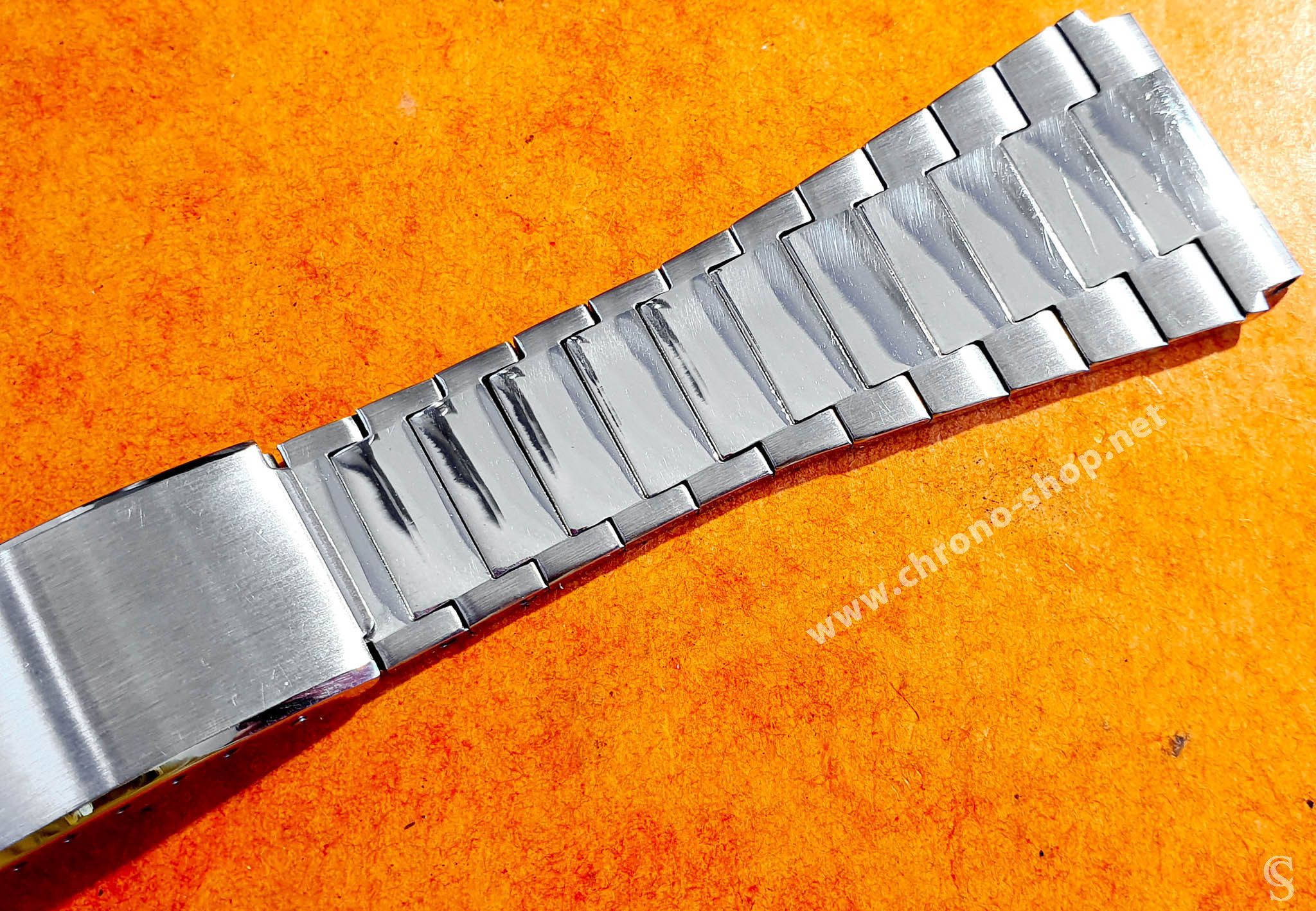 Vintage 70's Stainless Steel watch bracelet strap 22mm Omega,Enicar,Seiko,yema,iwc,patek  philippe nautilus
