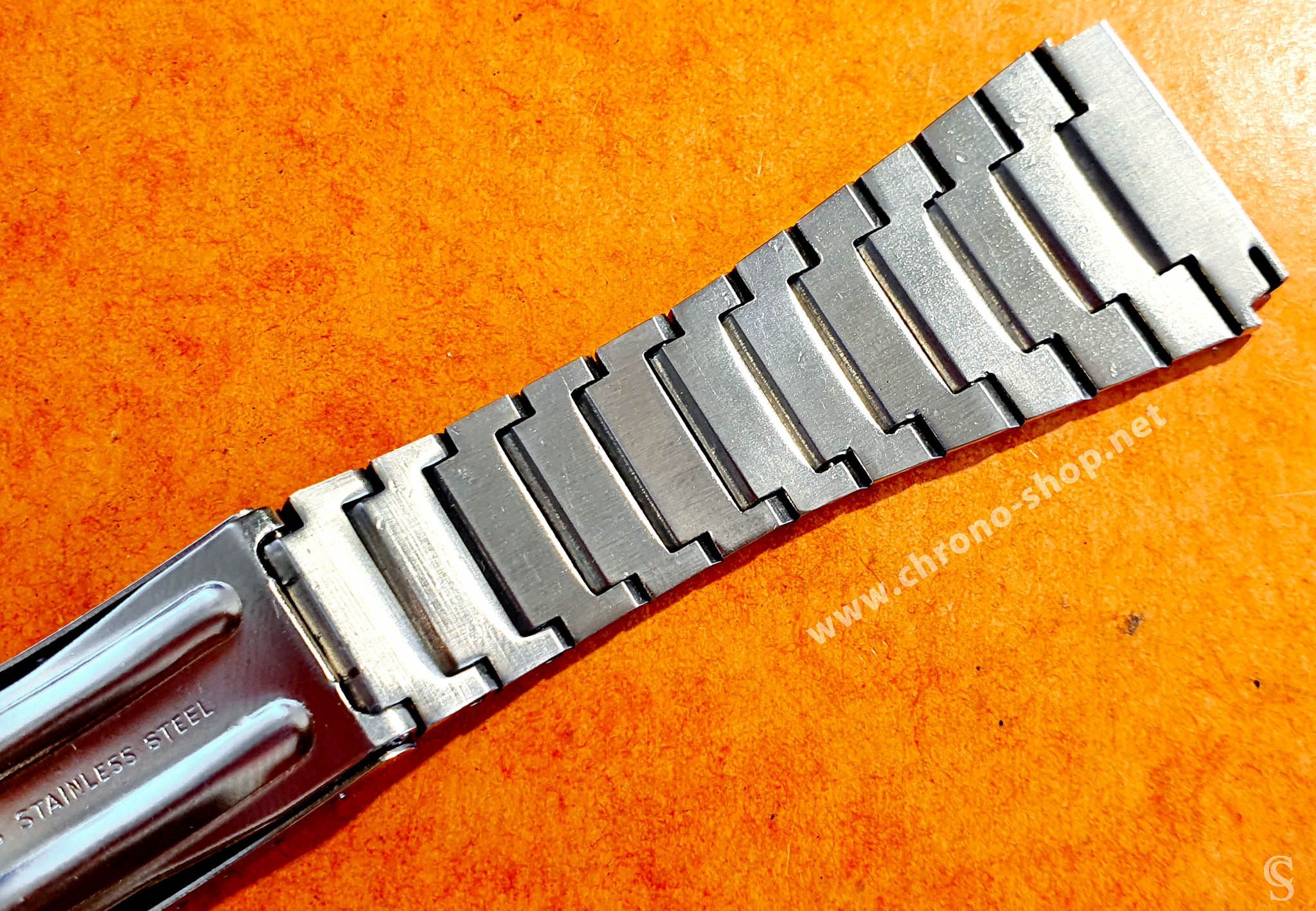 Vintage 70's Stainless Steel watch bracelet strap 22mm Omega ,Enicar,Seiko,yema,iwc,patek philippe nautilus