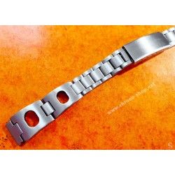 Bracelet montres métal acier dames vintages perforé, rally, racing 12mm