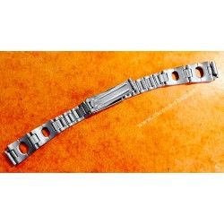 Bracelet montres métal acier dames vintages perforé, rally, racing 12mm