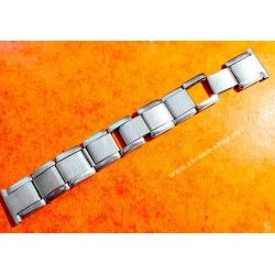 HC55 Swiss Made Rare 70's Expandable band Ssteel Watch Sport Bracelet Zenith, Longines, Heuer, 20mm ends