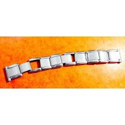 HC55 Swiss Made Rare 70's Expandable band Ssteel Watch Sport Bracelet Zenith, Longines, Heuer, 20mm ends